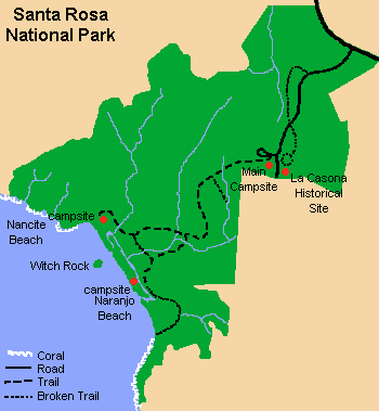 Santa Rosa National Park Map